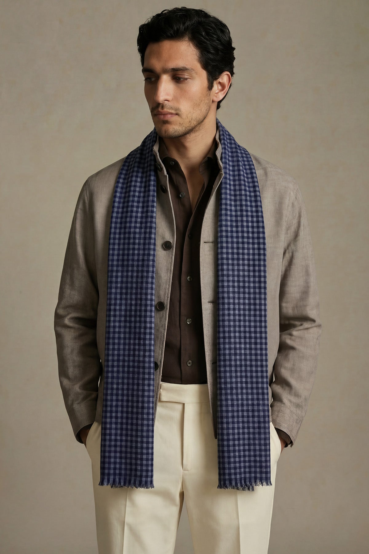 Cashmere Highlands Checkerboard | Slate-Blue
