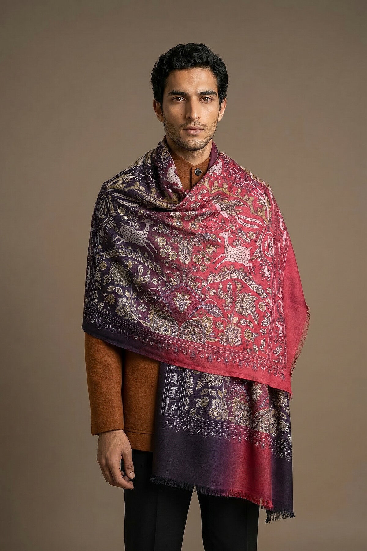 Cashmere Grove | Charcoal-Plum-Cranberry