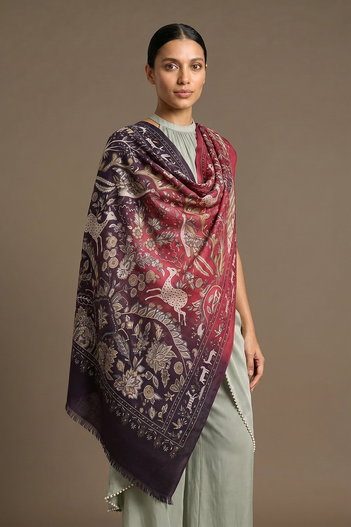 Cashmere Grove | Charcoal-Plum-Cranberry
